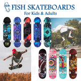 Skateboard Completo 31"x8", Madera de Arce, Doble Kick