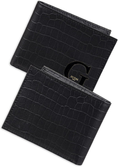 Billetera de Cuero Slim Bifold Guess, Modelo Clásico para Hombre