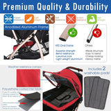 Carro de mascotas HPZ Pet Rover XL, resistente y convertible, 2ª Gen