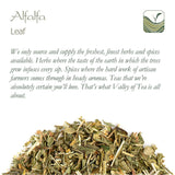 Suplemento Hierba de alfalfa orgánica Medicago Sativa