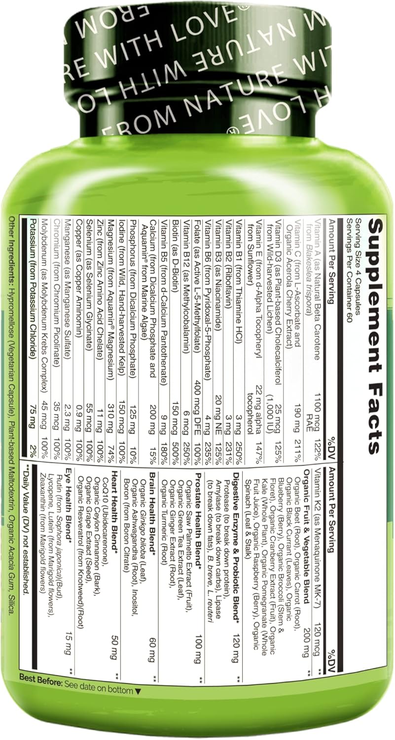 Suplemento Multivitamínico integral para hombres de 50 años