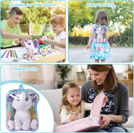 Juguete de peluche pra colorear con marcadores lavables