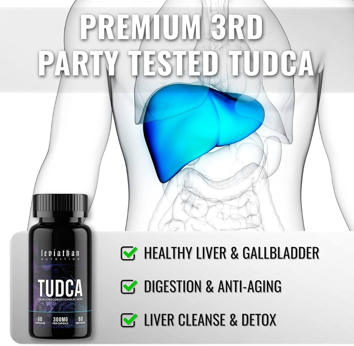 Suplementos El mejor apoyo de Tudca para limpieza hepática