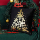 Funda de Cojín ONWAY 18x18 Set de 4 Copos de Nieve y Renos