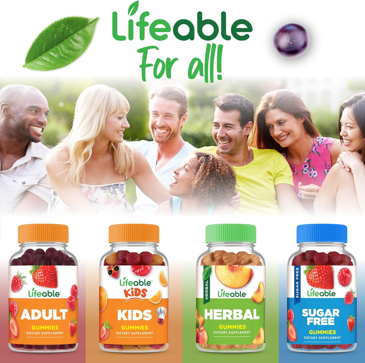 Vitamin C Gummies Kids | Lifeable | 250mg, Vegan, GMO-Free, Chewable | 90u