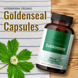Suplemento de raíz Goldenseal  Pastillas orgánicas 100 cáp