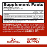 Suplemento Qunol Ultra CoQ10 100mg absorción antioxidante