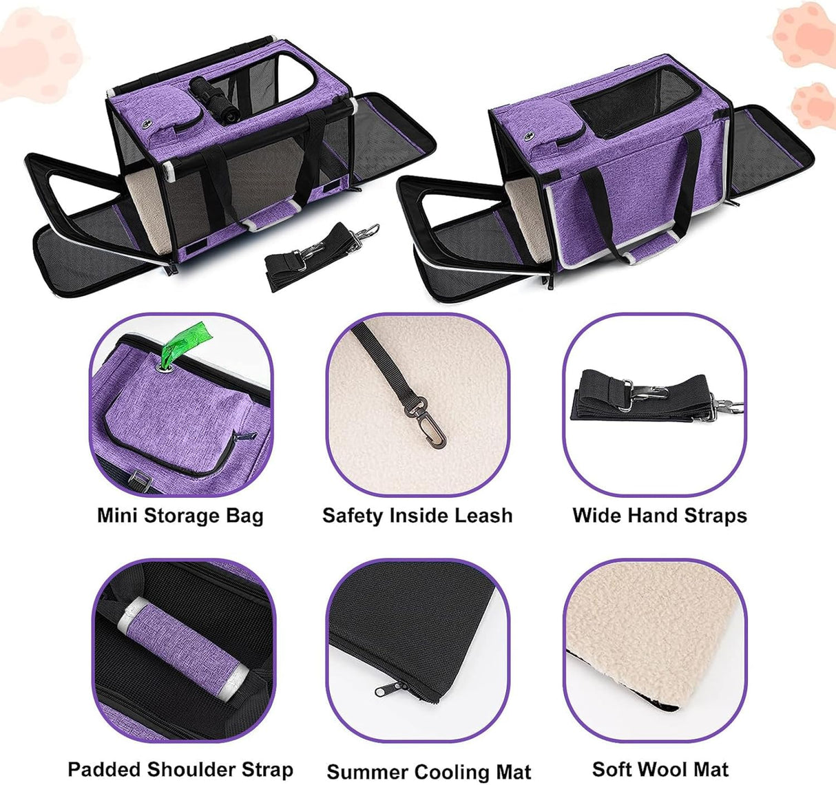 Transportin Suave para Perro Yorkie - Ventilado - 12lb