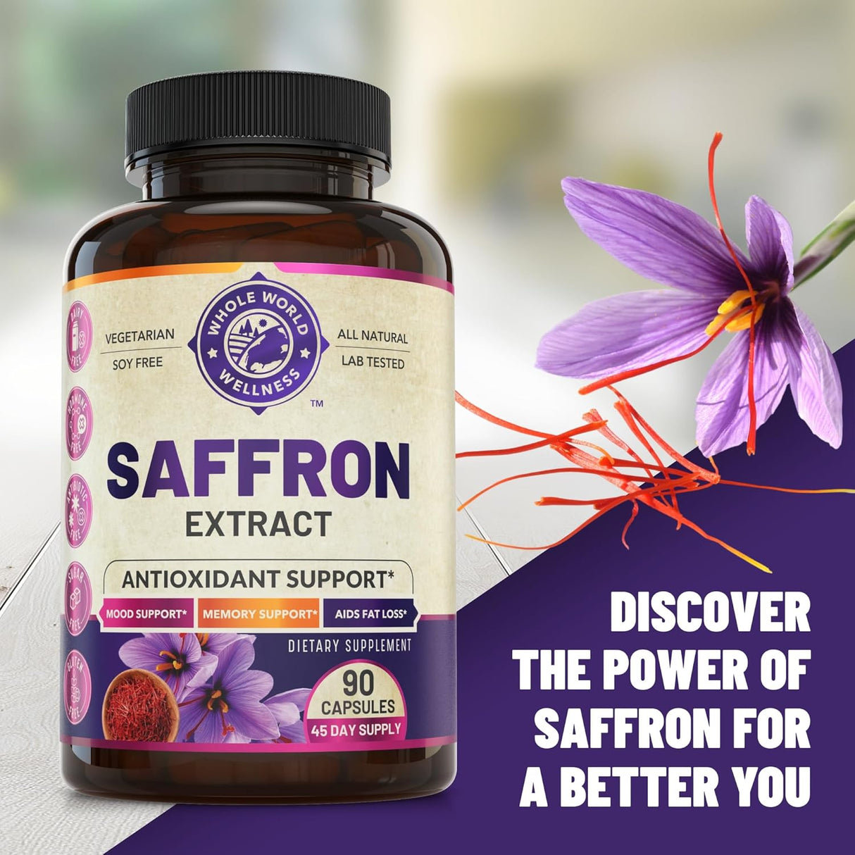 Extracto de azafrán 100% puro potenciador del metabolismo