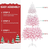 Árbol de Navidad Artificial Yaheetech 7.5ft Con Puntas Nevadas