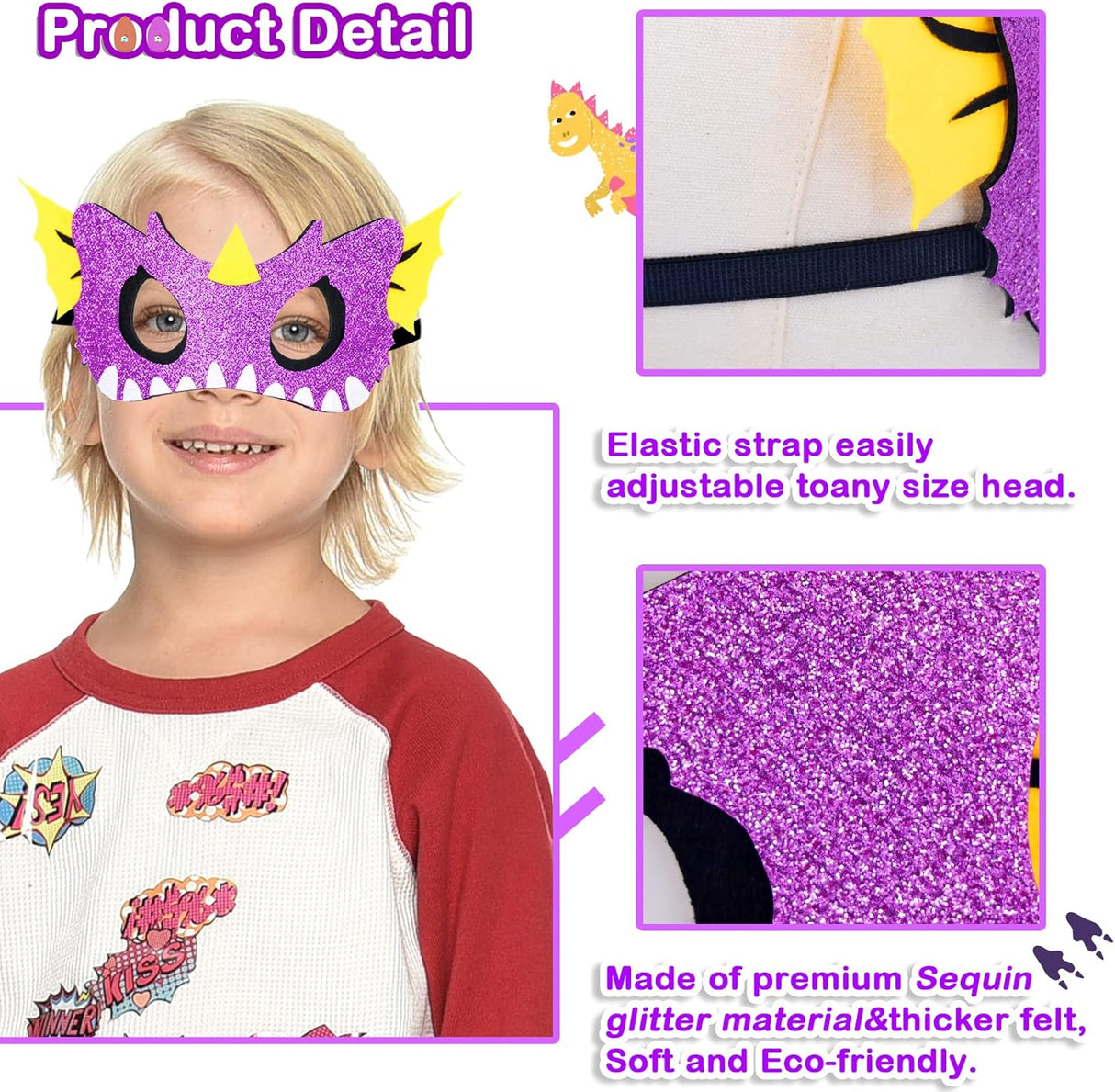 Disfraces de alas de dragón para niños talla única morado