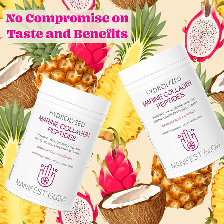 Suplemento Polvo de colágeno marino  Vitamina C zinc niacina