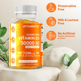 Suplemento de Vitamina D3 50,000 IU Vitamatic - 60 Gomas