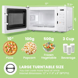 Microondas COMFEE CMO-C20M1WH, 11 niveles, 700W, funciones rápidas