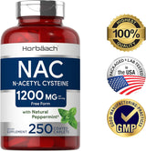 Suplemento NAC 1200 mg 250 cápsulas  N acetil cisteína