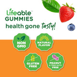 Lifeable Calcio 500 mg con vitamina D3 1000 IU Gummies