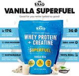 B.rad Proteína de Suero de Leche con Creatina, Natural, 2lb