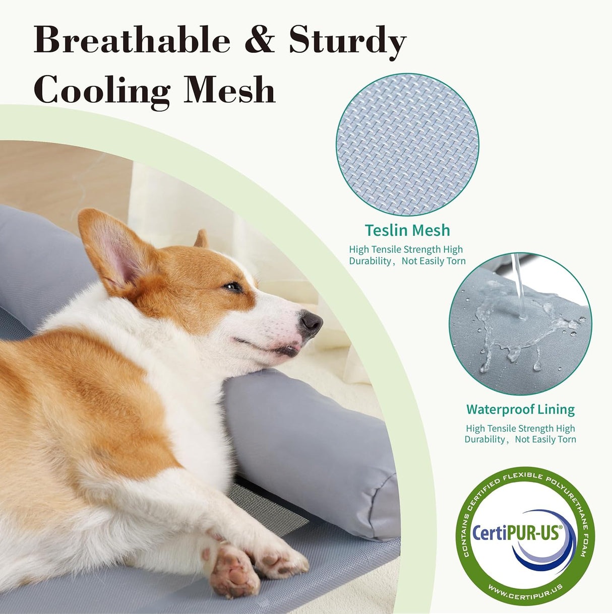 Cama Elevada para Perro, Marca Desconocida, Con Almohadas, Mediana