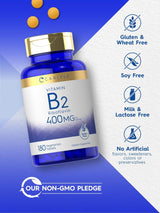 Suplemento  Vitamina B2 400mg  180 Tabletas  Vegetariano