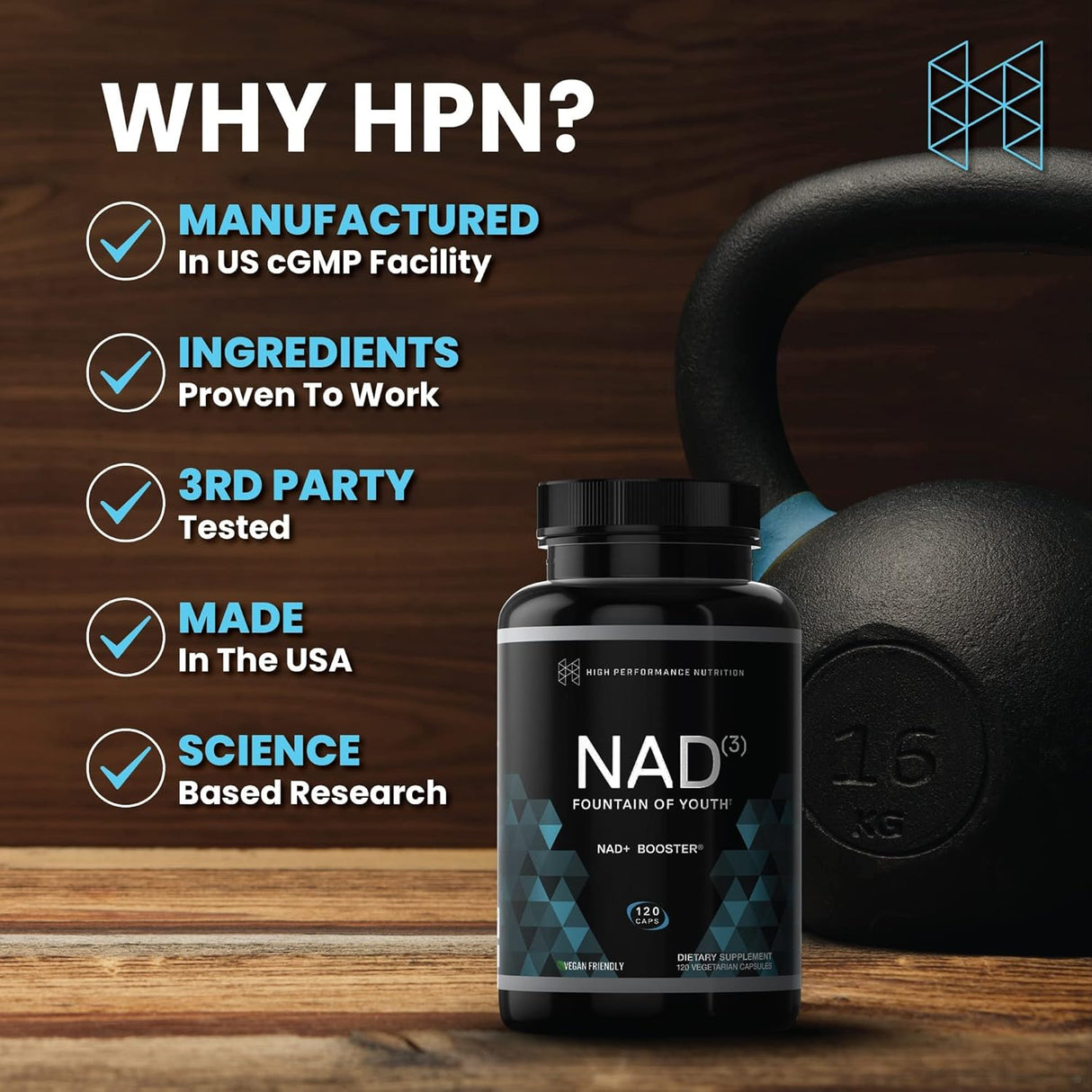 Suplementos HPN Nutraceuticals Niagen Nicotinamide Riboside