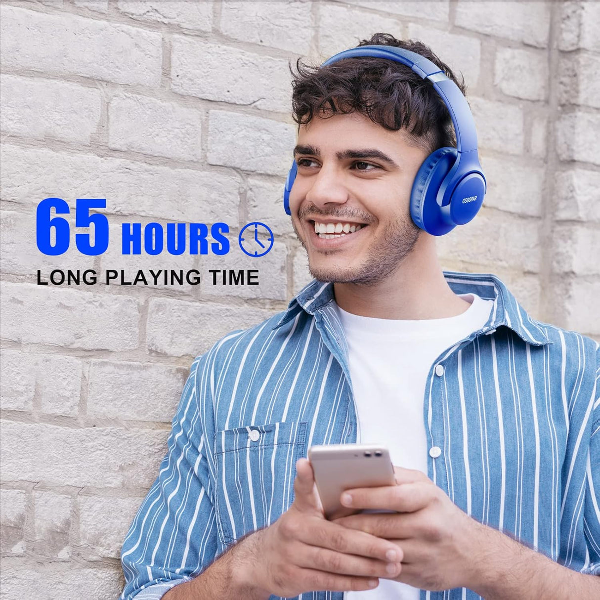 Auriculares KVIDIO Bluetooth, 65h batería, sonido HiFi, modelo X123