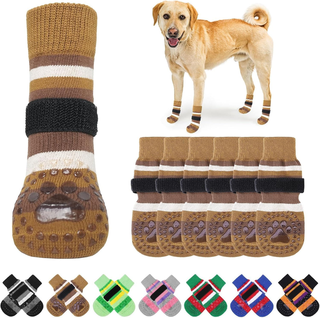 Calcetines Antideslizantes para Perros KOOLTAIL, 3 Pairs SM