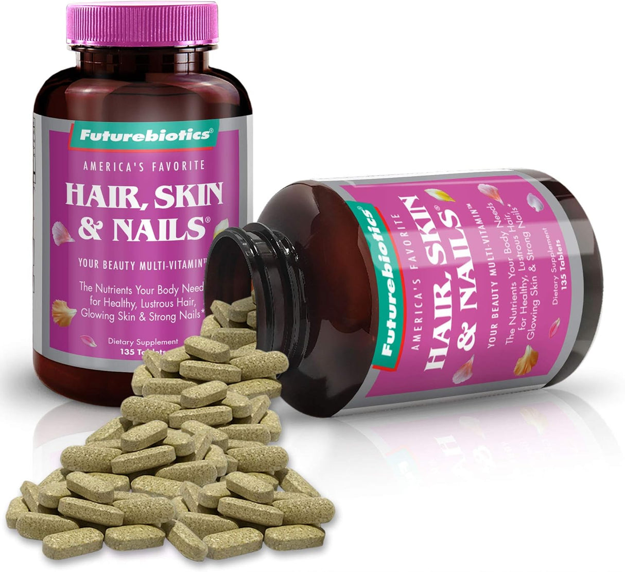 Multivitamínico para cabello, piel y uñas Futurebiotics, 135 tab.