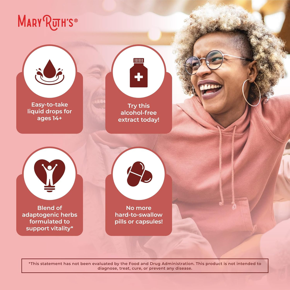 MaryRuth Organics Suplemento herbal para cerebro, energía y memoria