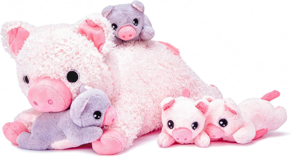 IKASA Mommy Pig - Peluche para mamá y bebé, (cerdo)