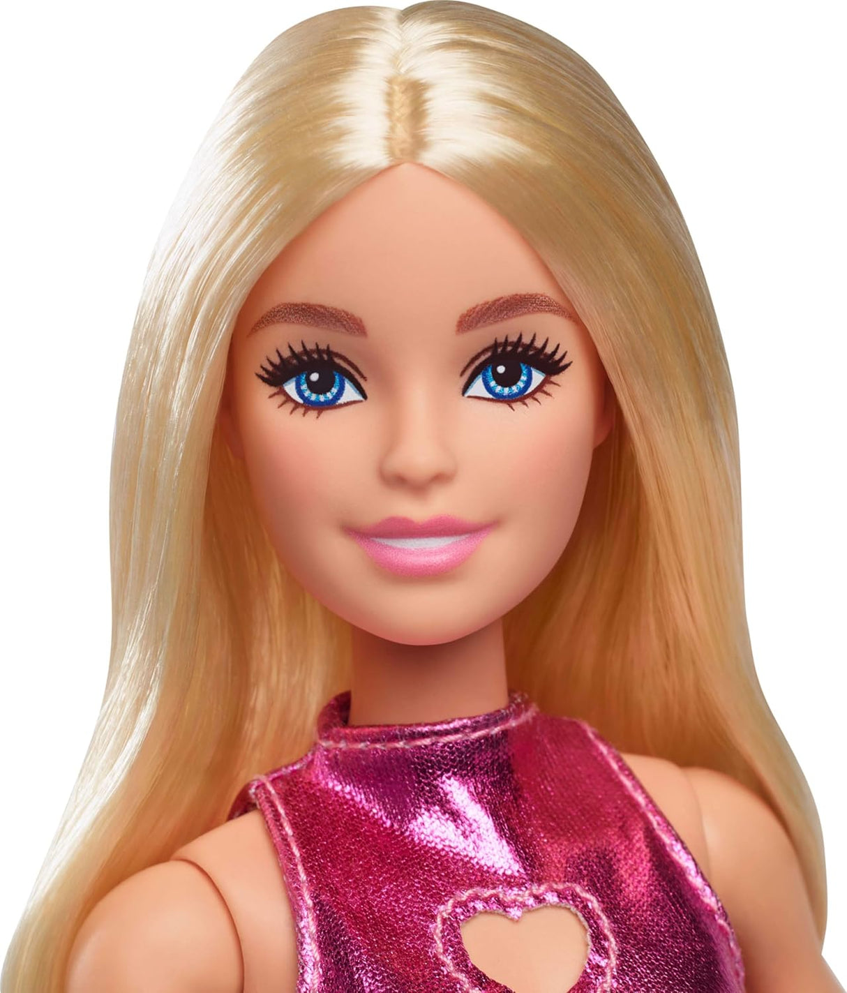 Muñeca Fashionistas Barbie #230, Vestido Metalizado, Accesorios