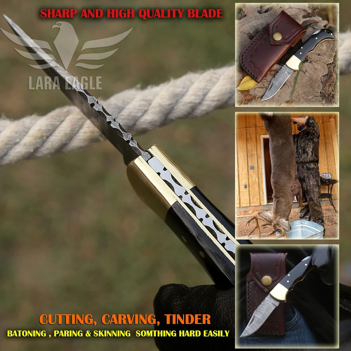Cuchillo de bolsillo de 133 capas con afilador