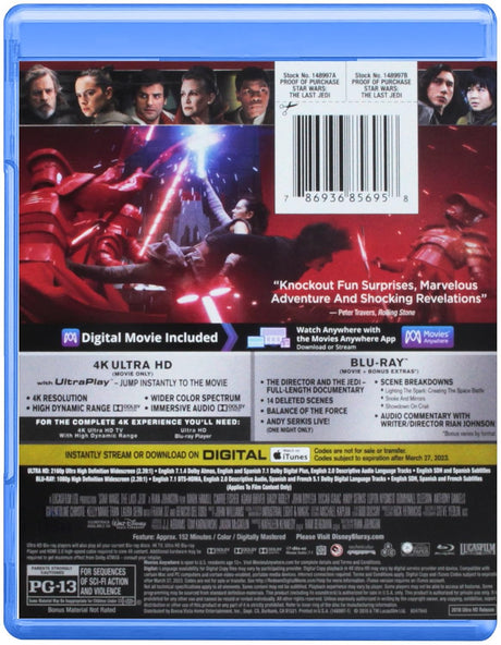 Pelicula Los últimos Jedi 4K UHD]