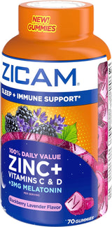 Zicam Sueño + apoyo inmunológico. Suplemento de zinc 79 unid