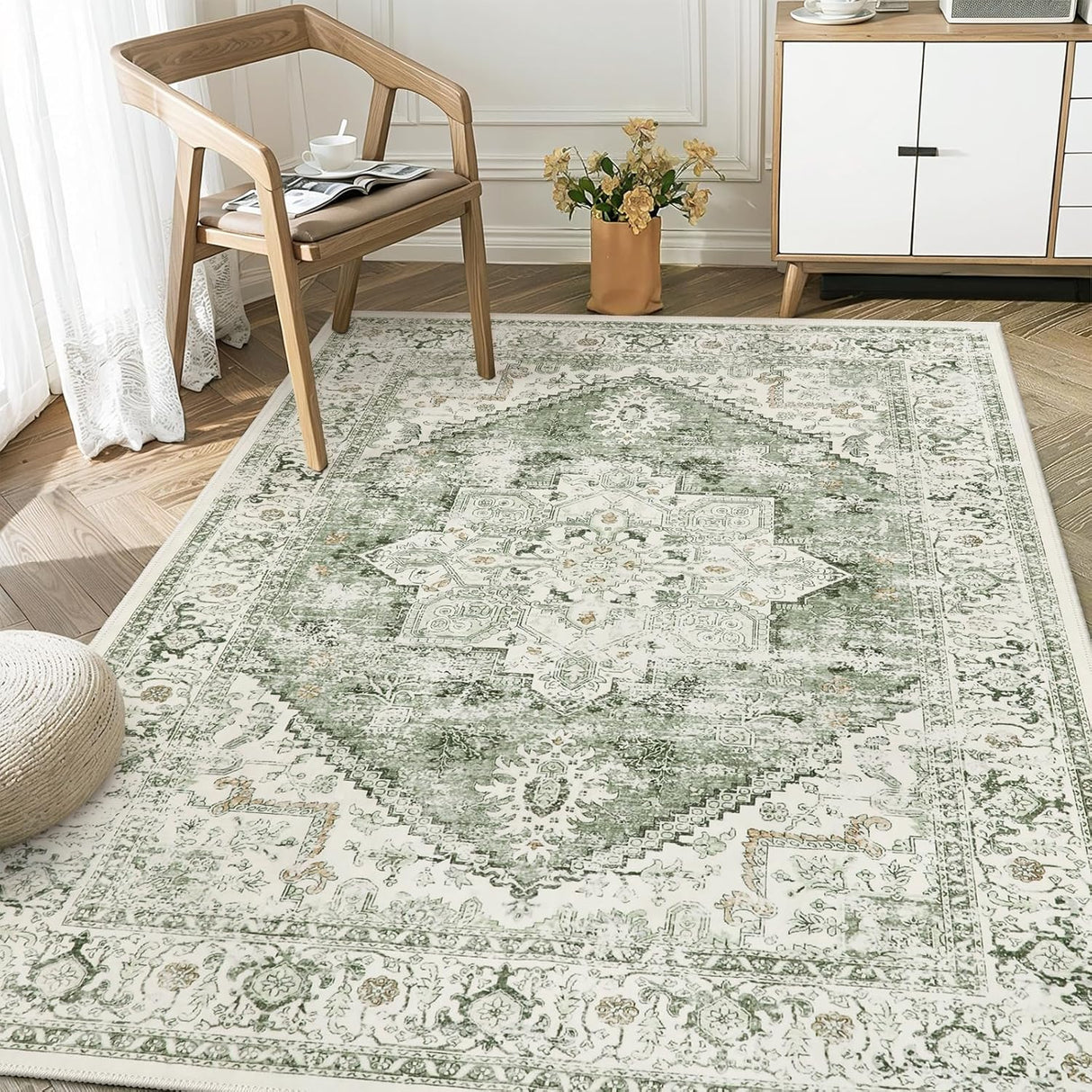 Alfombra Lavable 4x6 Vintage Tribal LIVEBOX Antideslizante