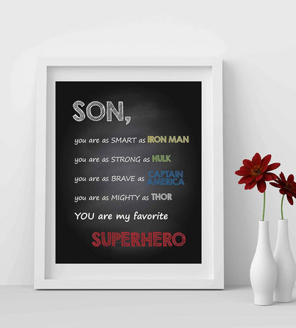 Posters My Favorite Superhero 20cm x 25 cm