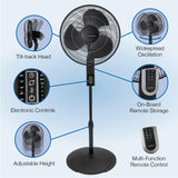 Ventilador de pedestal Lasko, oscilante, control remoto, S16612