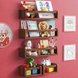 Estanterías Flotantes para Libros, 3 Largas y 2 Mini, 5-IN-1
