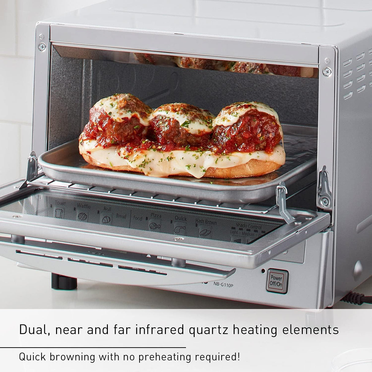 Horno tostador Panasonic Flash Xpress, Plateado