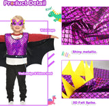 Disfraces de alas de dragón para niños talla única morado