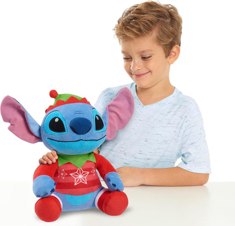 Peluche de 11 pulgadas del extraterrestre Stitch navideño