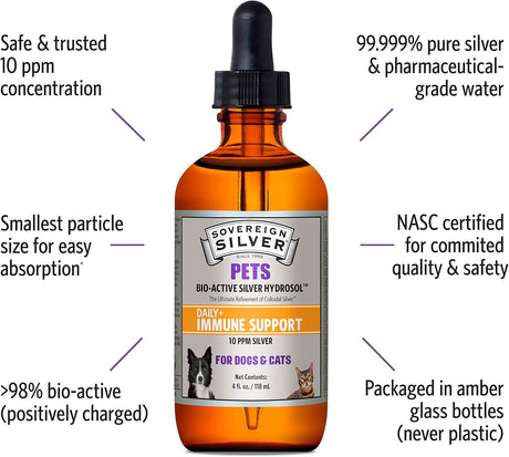 Suplementos Alimenticios Hydrosol plateado para mascotas