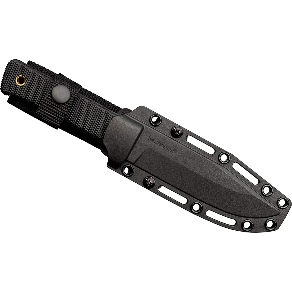 Cuchillo de hoja fija con funda segura