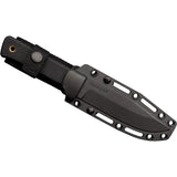 Cuchillo de hoja fija con funda segura