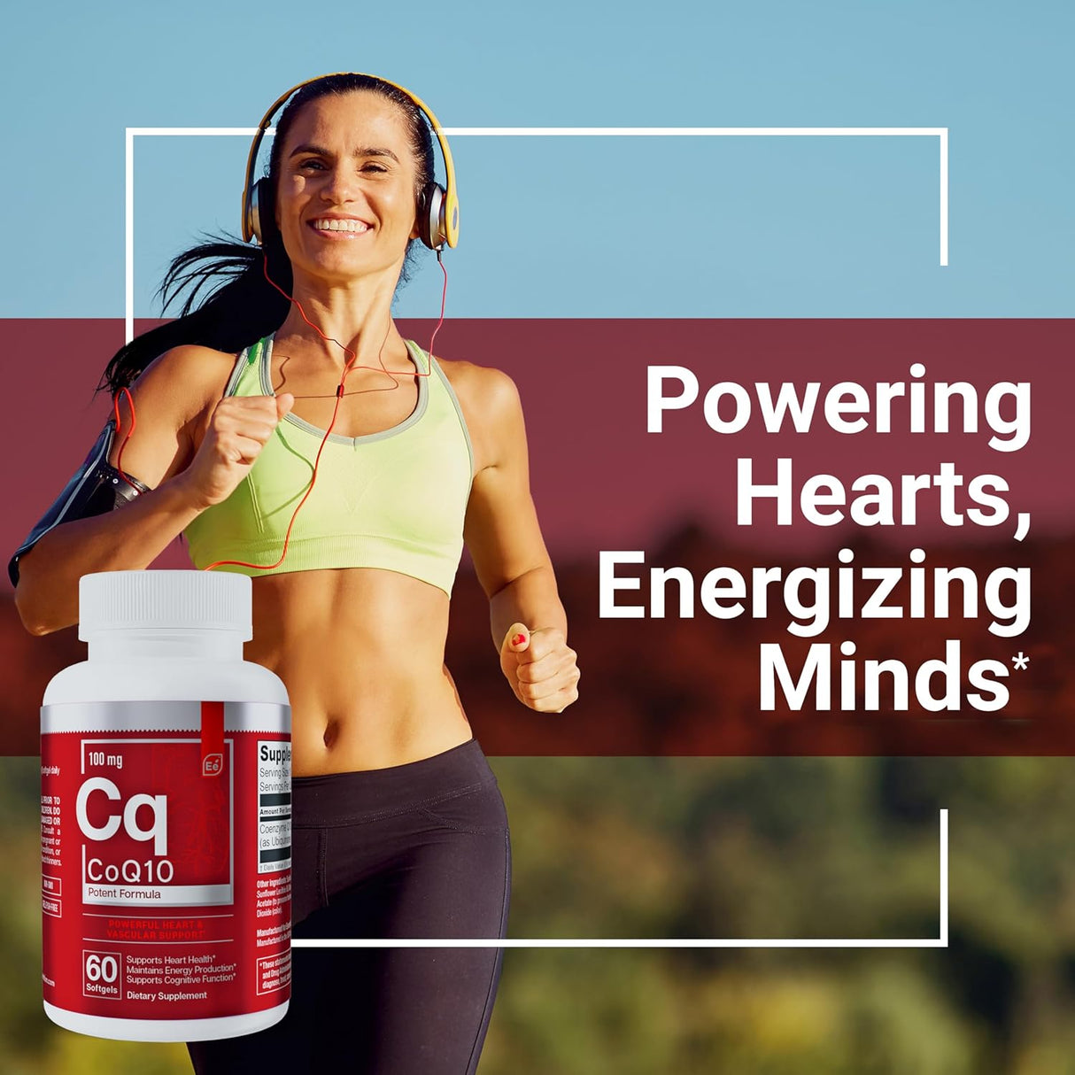 CoQ10 Esencial 100mg Suplemento para Corazón y Cerebro 60