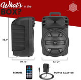 Parlantes portátil Bluetooth de 800 W PYLE-PRO PPHP1243B