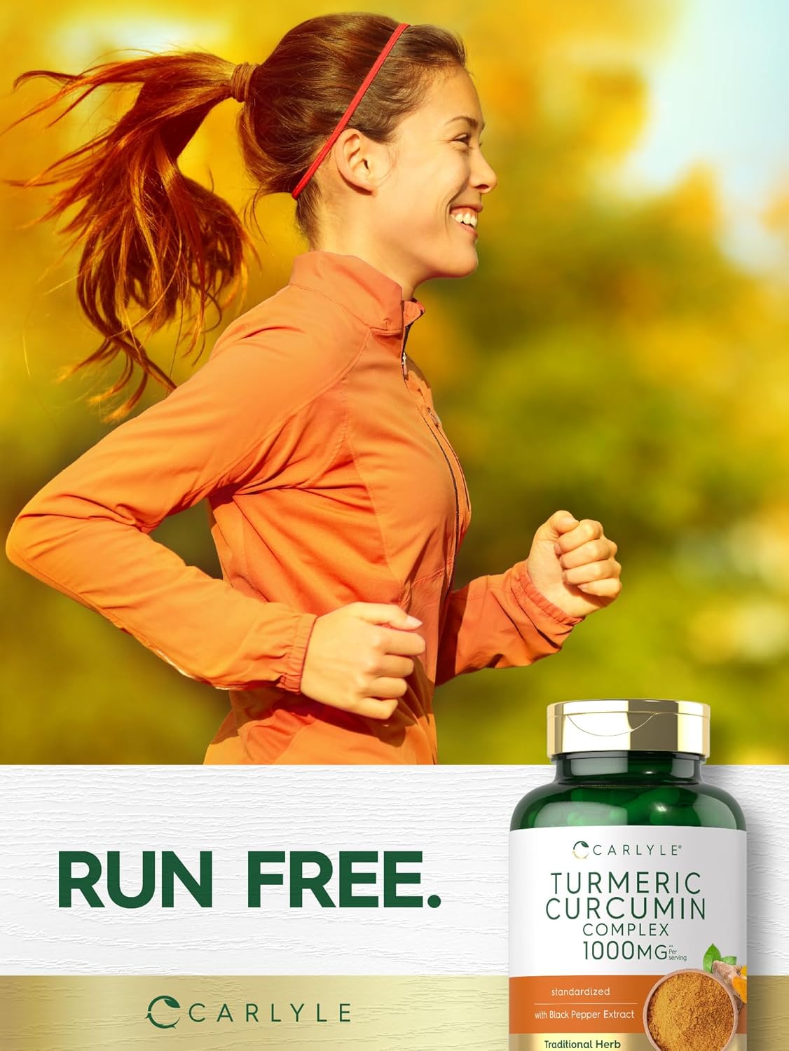 Suplemento de Cúrcuma Carlyle 1000mg | 180 Cápsulas Non-GMO