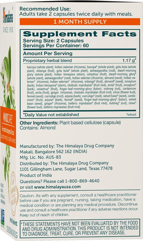 Suplemento Nootrópico Cerebral, Agudeza y Memoria, 1170 mg
