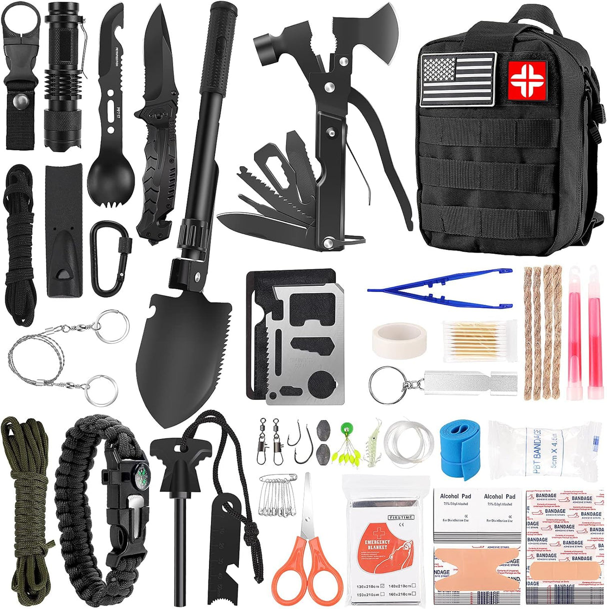 Kit Supervivencia y Primeros Auxilios Equipo Profesional Molle