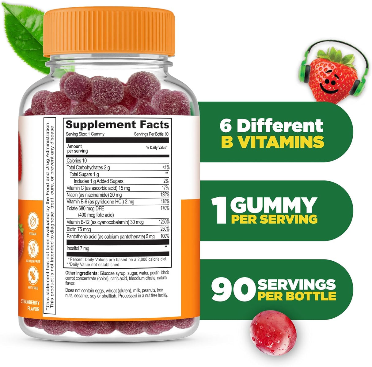 Complemento B Kids Lifeable - Gominolas Sabor Natural, 90 Uds.