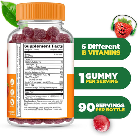 Complemento B Kids Lifeable - Gominolas Sabor Natural, 90 Uds.